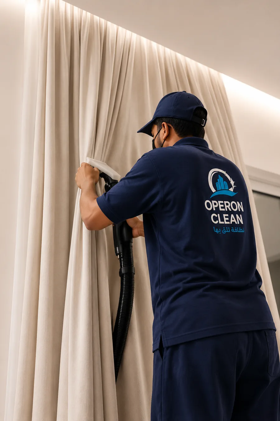تنظيف ستائر داخل المنزل بدون فك - OPERON CLEAN